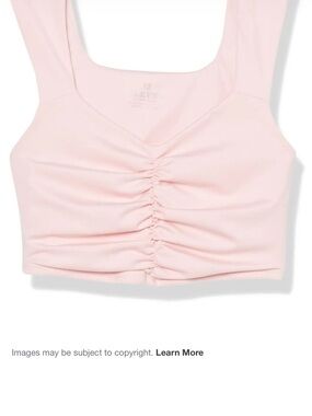 EleVen by Venus Williams Pink Ruched Scoop Crop Tank